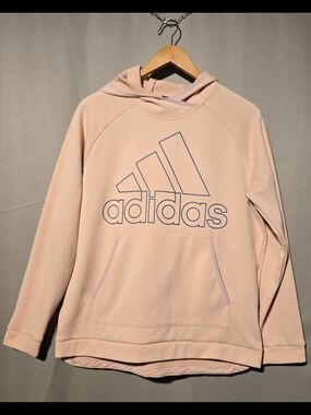 Adidas Logo Hoodie in Light Pink/Peach